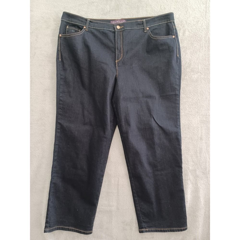 Gloria Vanderbilt Amanda Jeans Sz 22W Dark Wash Straight Leg Stretch Classic